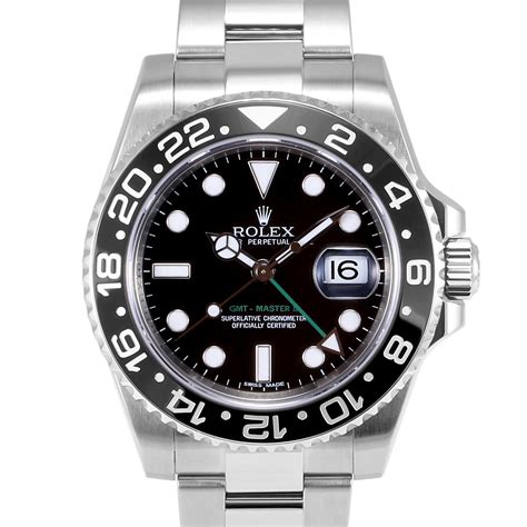 rolex gmt mastery ii black dial stainless steel